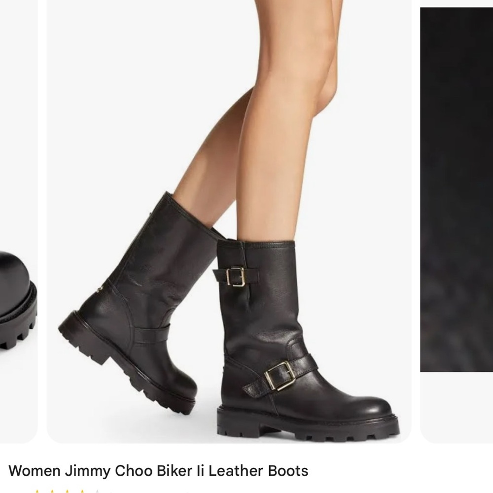 Jimmy Choo Biker Leather Boots